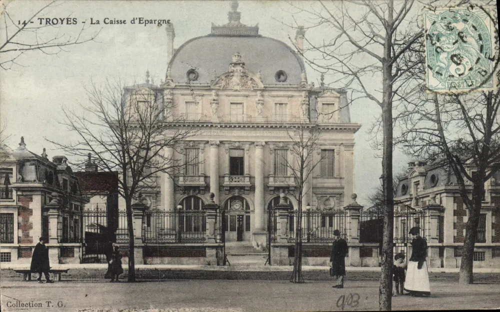 Troyes - A Caixa de Economia — Coleção T. G. - Frente