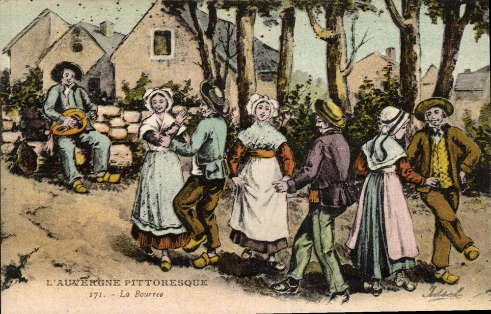 A Auvergne pitoresca — A Bourrée — Béguin & Vichy - Frente