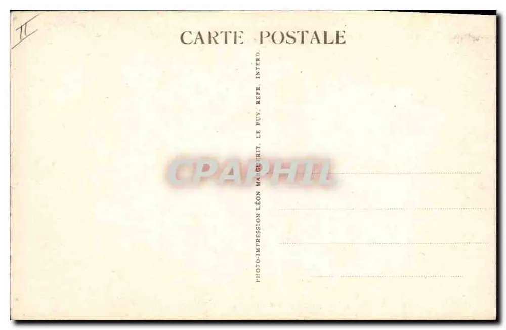 La Vouale La Rouzette (Bourrée) — Straßenszene vor dem Hotel Vouale — Verlag Léon Maquet, Nr. 1124 - Rückseite
