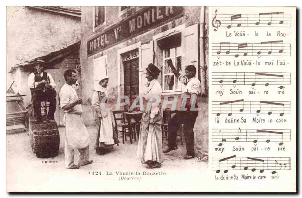 La Vouale la Rouzette — Bourrée — Editionen d'Art Margerini-Brémond, Le Puy - Vorderseite