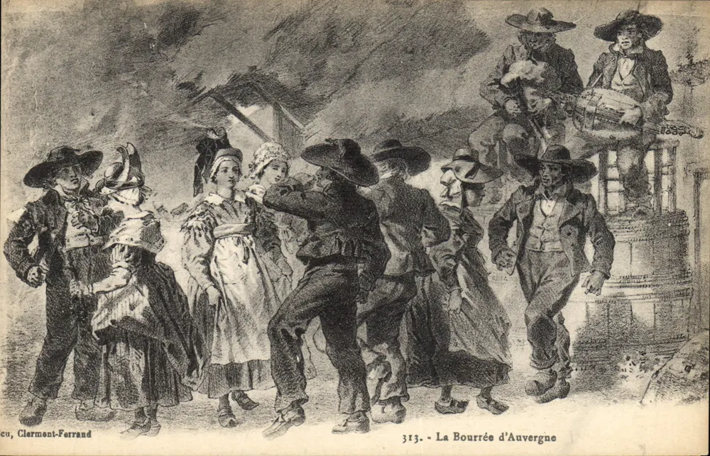 Die Bourrée aus der Auvergne — Clermont-Ferrand — unbekannter Verlag, Seriennummer 313 - Vorderseite