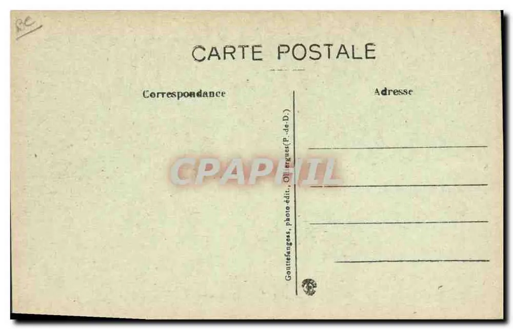 L'Auvergne — Attelage rustique — G. d'O. - Verso