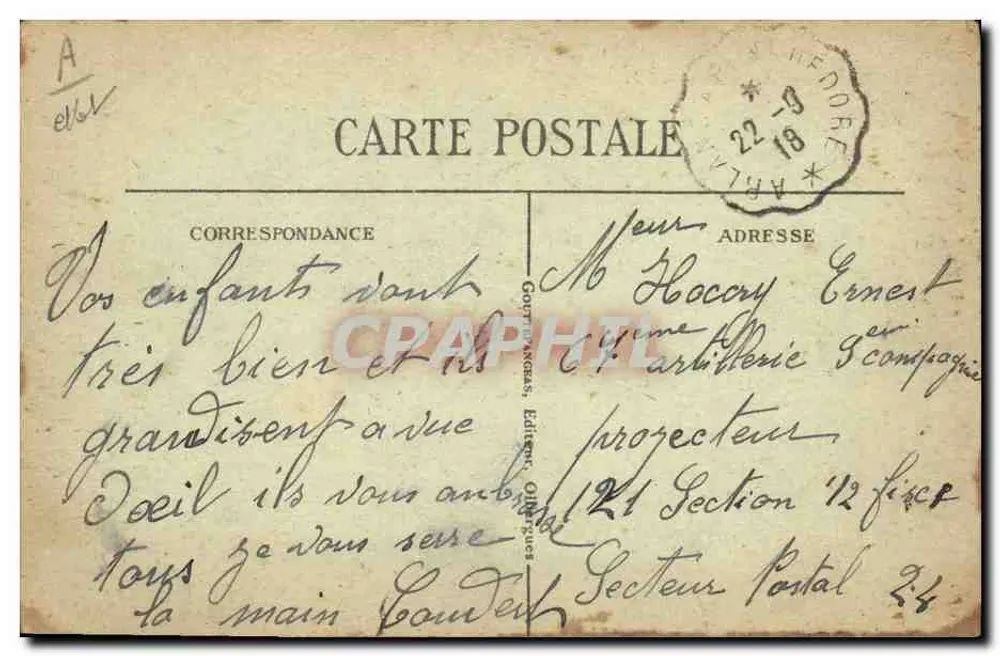 Auvergne - Die Dorfplatz - G. d'O. - n° 1006 - Rückseite