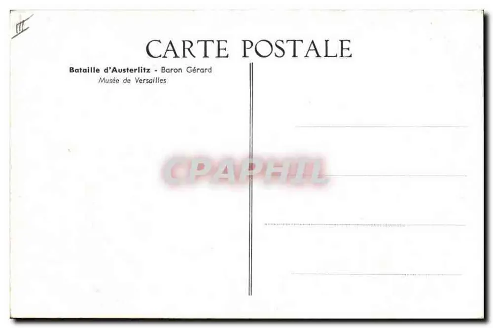 Schlacht bei Austerlitz — Baron Gérard — Musée de Versailles - Rückseite
