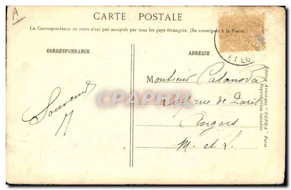 Napoleone I° — disegno di Charlet — Edizione SUPRA Parigi - Verso