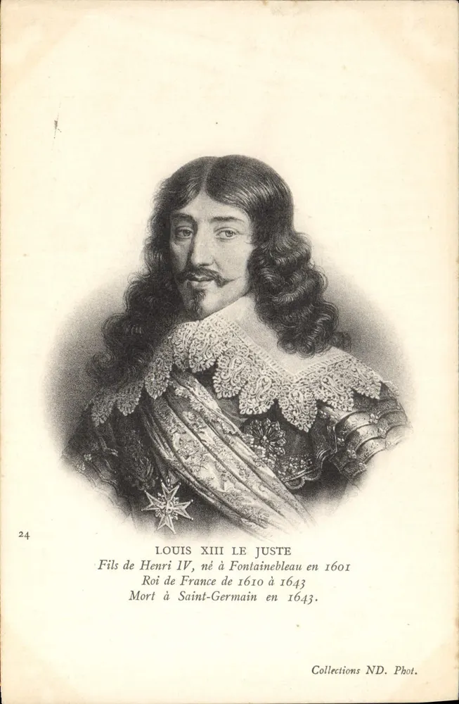 Louis XIII der Gerechte — gestochenes Portrait — Collections ND. Phot. n°24 - Vorderseite