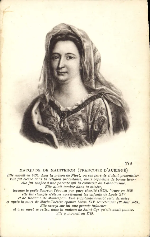 Marquise de Maintenon (Françoise d'Aubigné) — Kupferstich — Collection d'Histoire & d'Art, Paris - Vorderseite