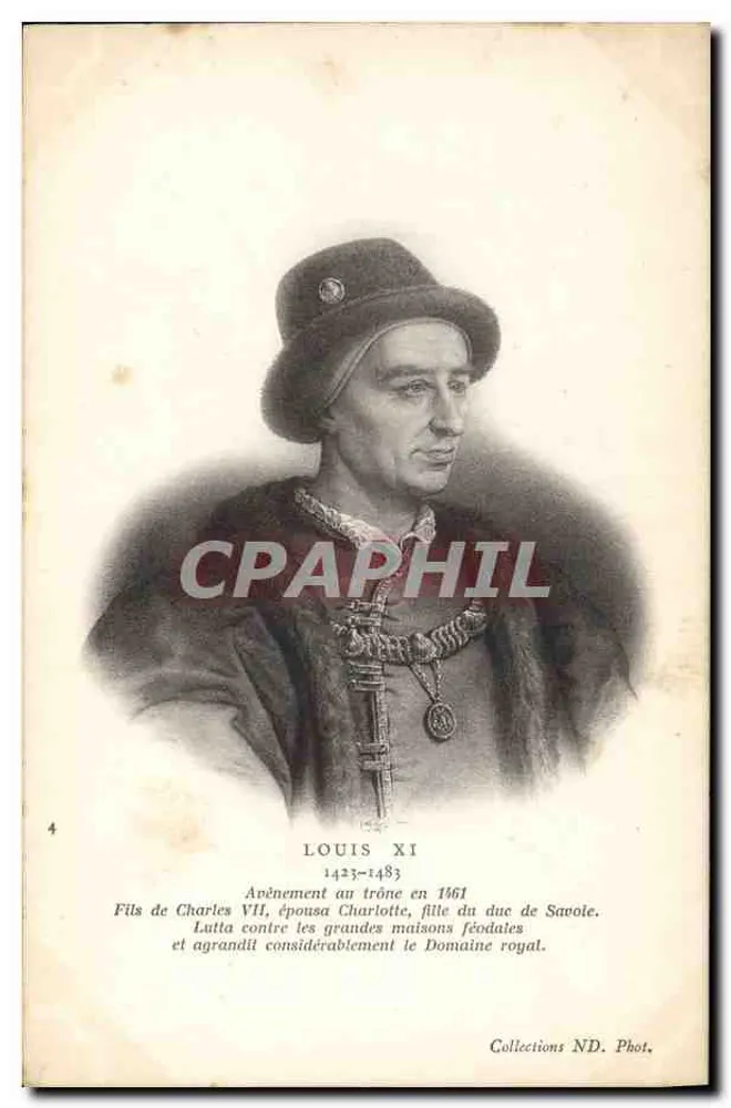 Louis XI — Herrschaft 1423-1483 — Collections ND. Phot. - Vorderseite