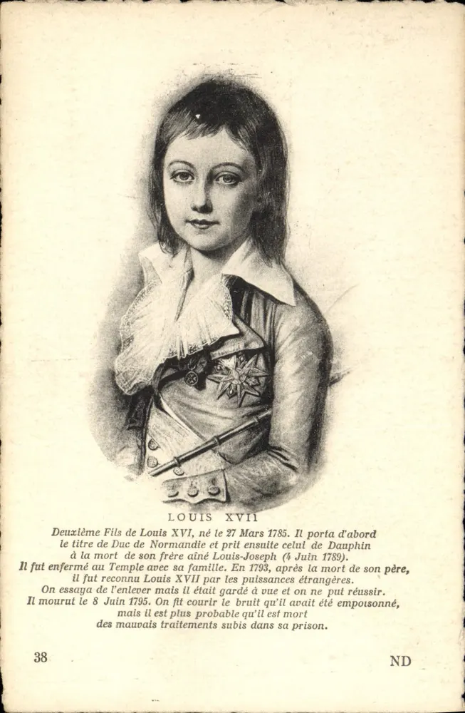 Louis XVII — Kindheit und Tod im Tempel — Paris - Vorderseite
