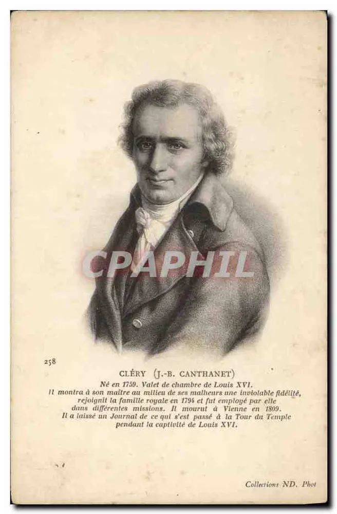 J.-B. Canthanel — Kammerdiener von Ludwig XVI — Collections ND. Phot - Vorderseite
