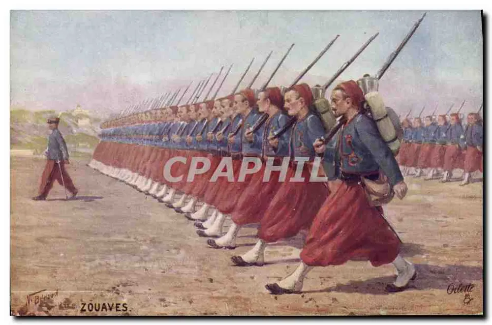 Zouaves — As Forças Armadas Francesas — Série 881, N° 5, editor Tuck - Frente