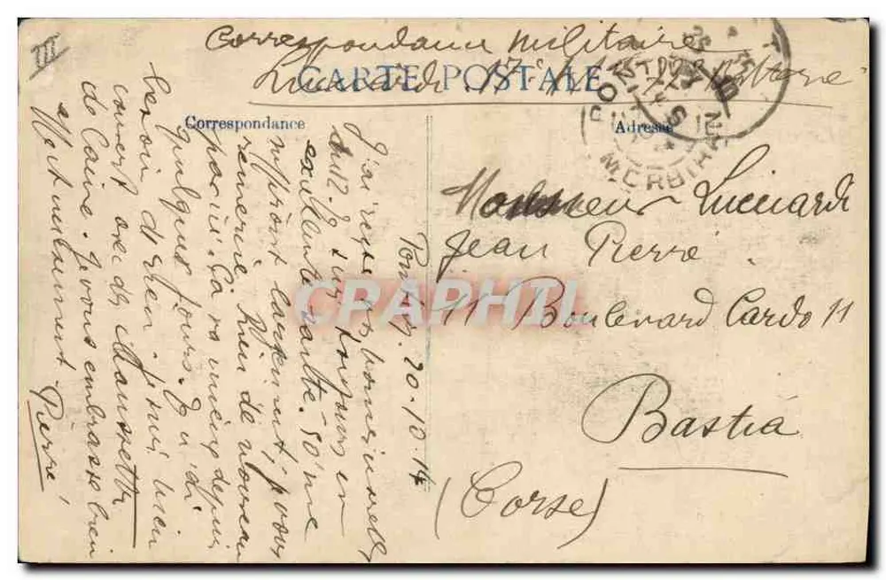 Zouaven-Abteilung, die einen Pass durch die Berge verteidigt — militärische Szene — Verlag E.P.D. - Rückseite