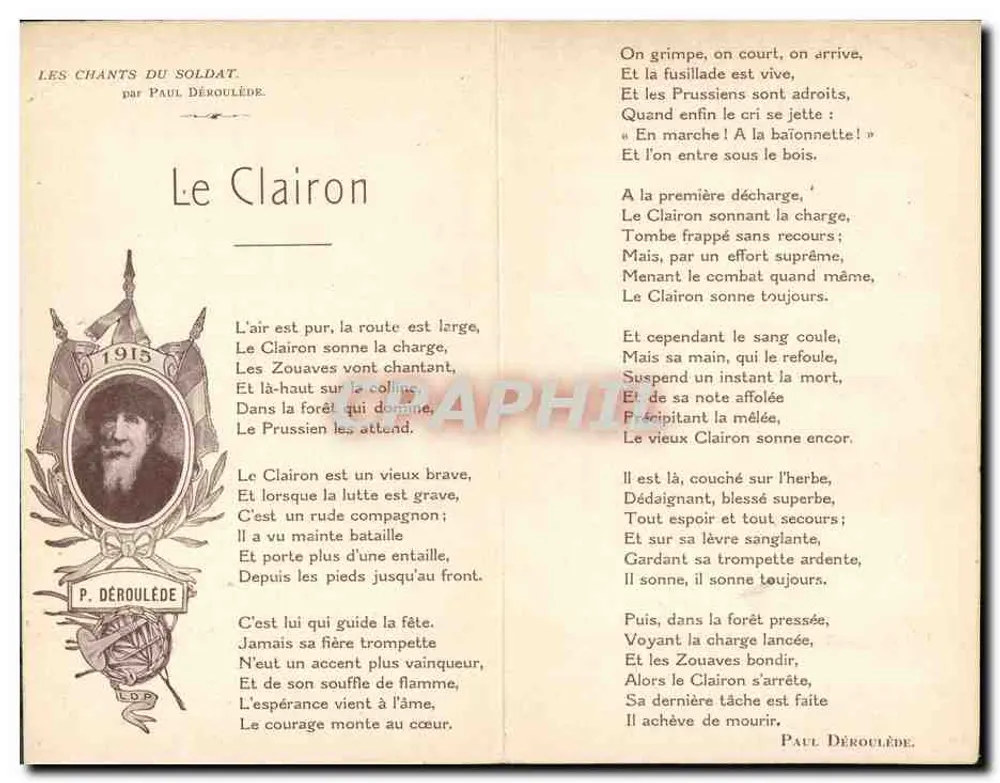Ottomanischer Soldat mit Trompete — Europäischer Krieg 1914-1915 — Édition Patriotique, Dépierre & Lapina, Paris - Rückseite
