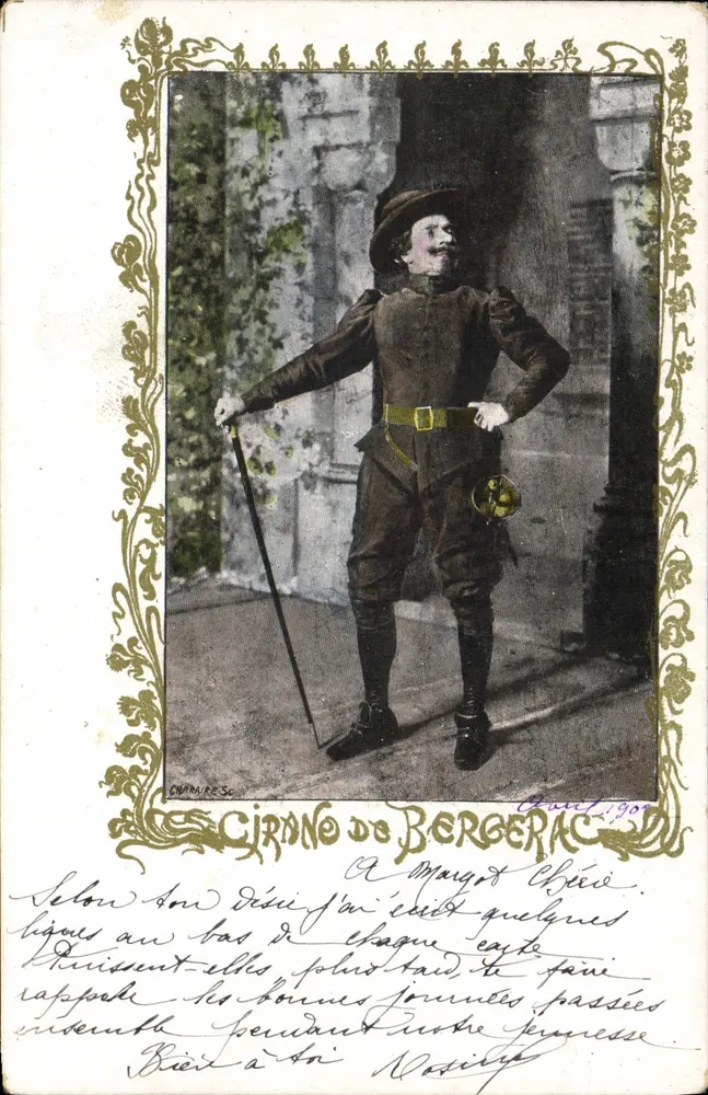 Cirano de Bergerac — cena de teatro — editor C. Berre - Frente