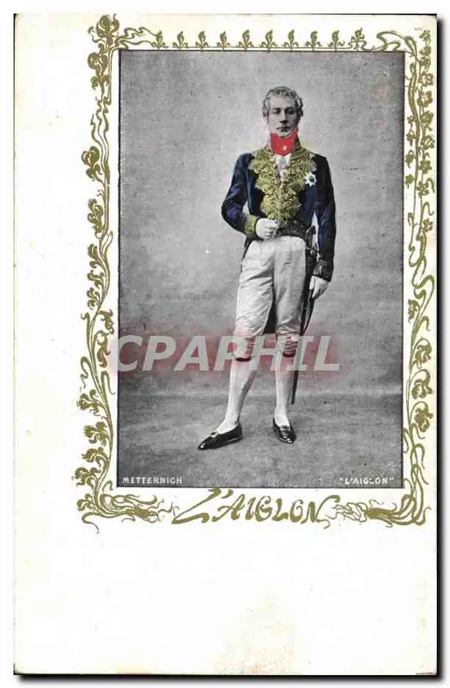 Metternich — retrato em uniforme — L'Aiglon - Frente