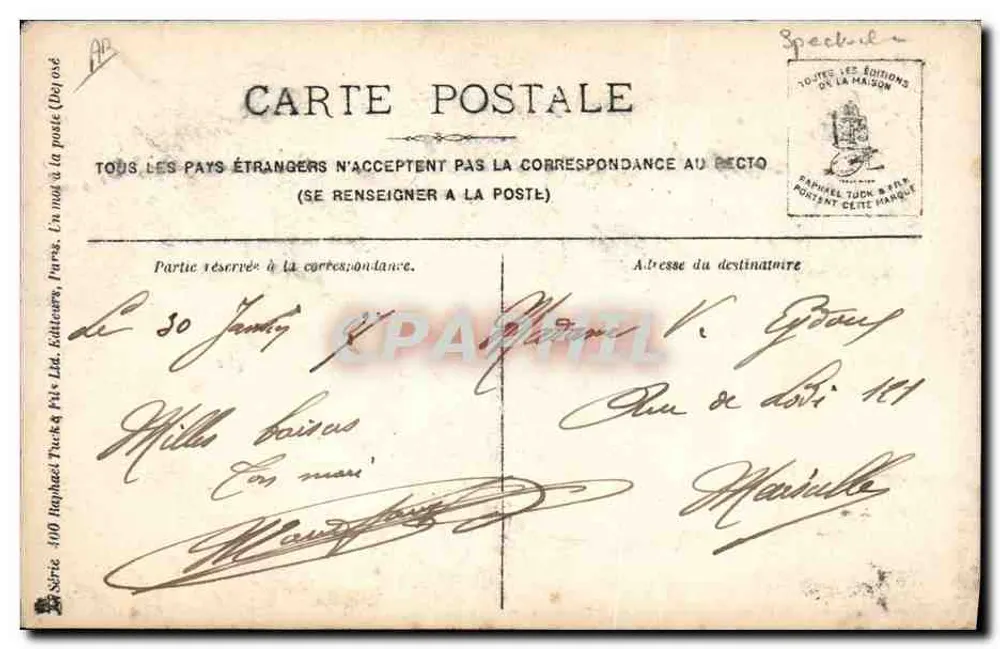 Abel Deval — Ator famoso — P. Boyer, Paris - Verso