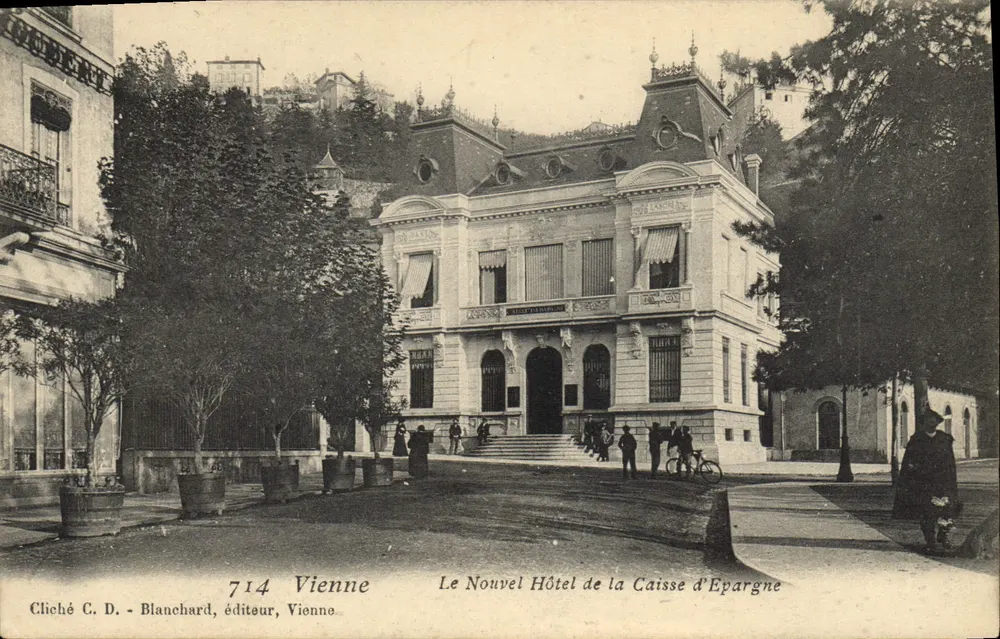 Das Neue Hotel der Sparkasse — Wien — Cliché C. D. - Blanchard, Verlag, Wien, n° 714 - Vorderseite