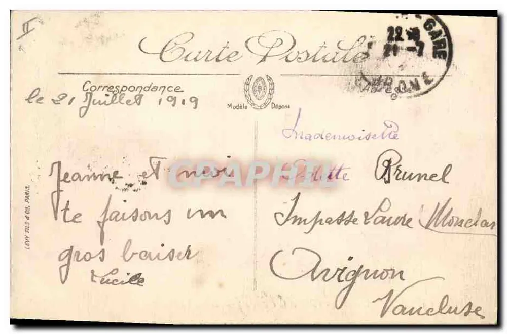 Valence — Das Posthotel und die Sparkasse — LL. Selecta - Rückseite