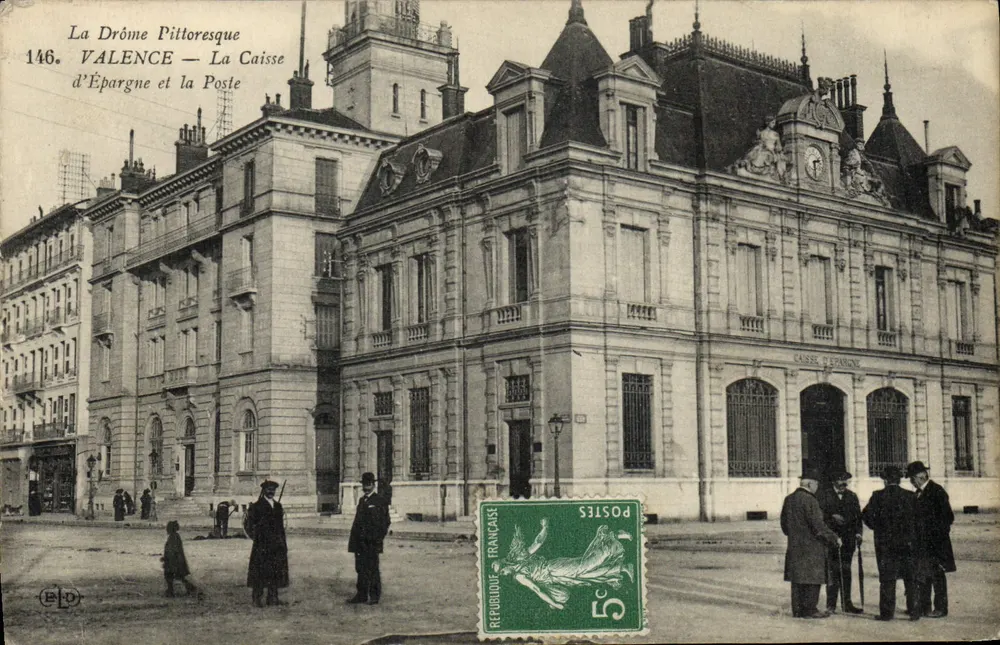 Valence — A Caisse d'Épargne e a Poste — Editor E.P.D. n°146 - Frente