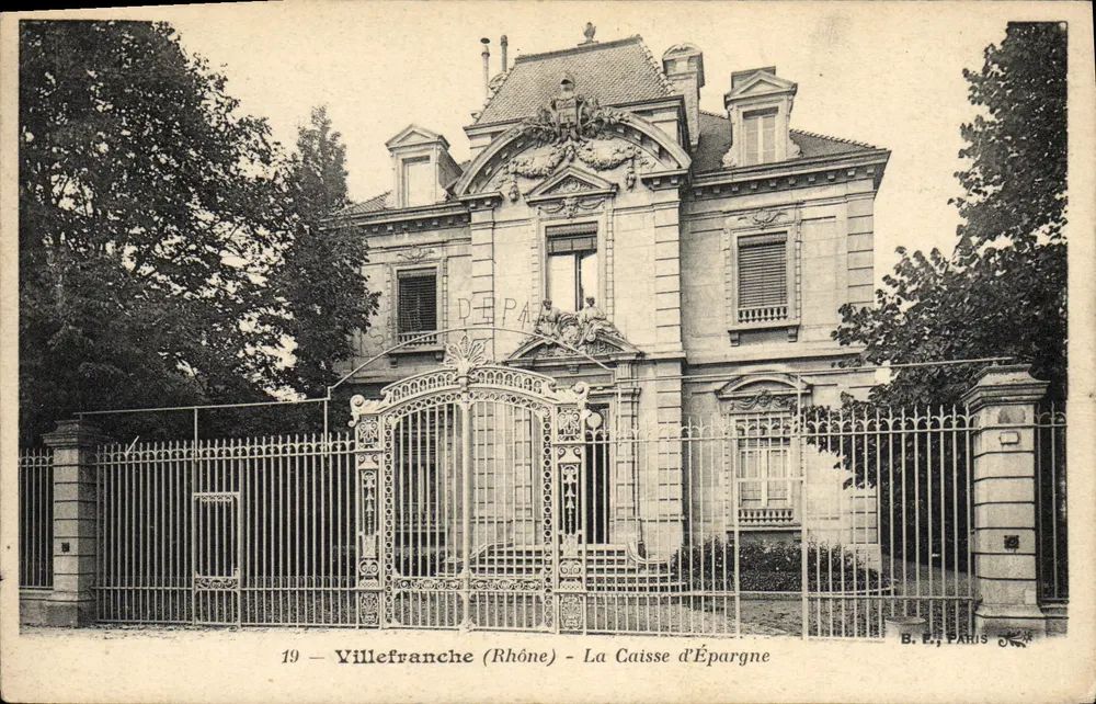 Villefranche (Rodano) — La Cassa di Risparmio — B. E., Parigi, n°19 - Recto