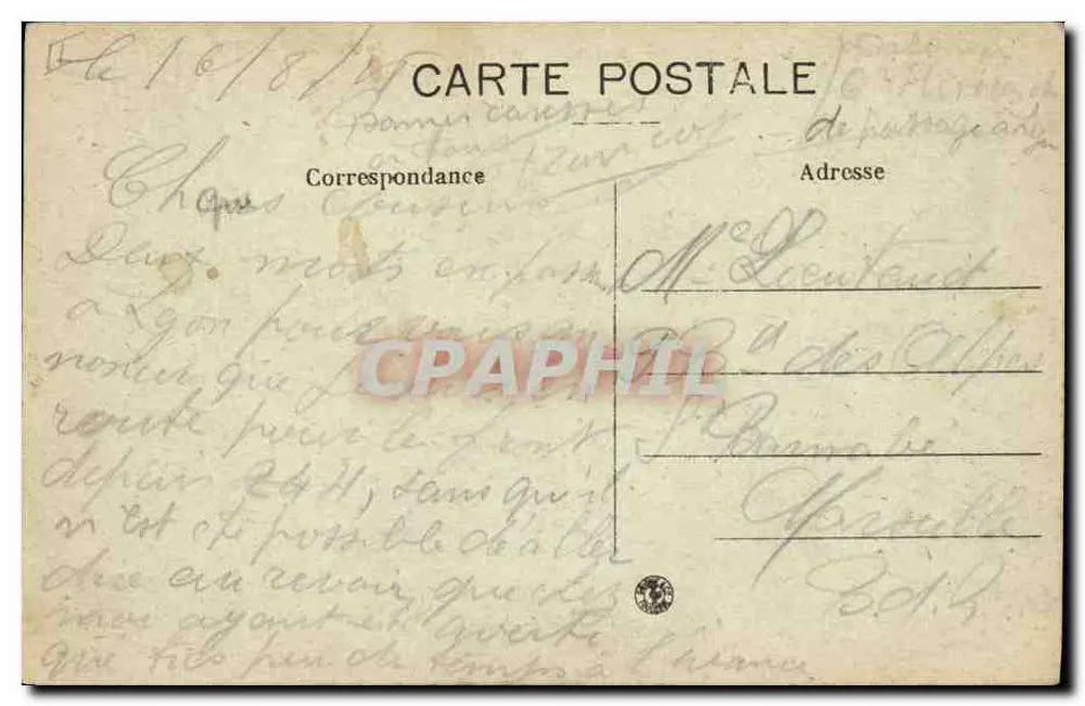 Valence — Sparkasse, Postamt und Seidenindustrie — E.R. - Rückseite