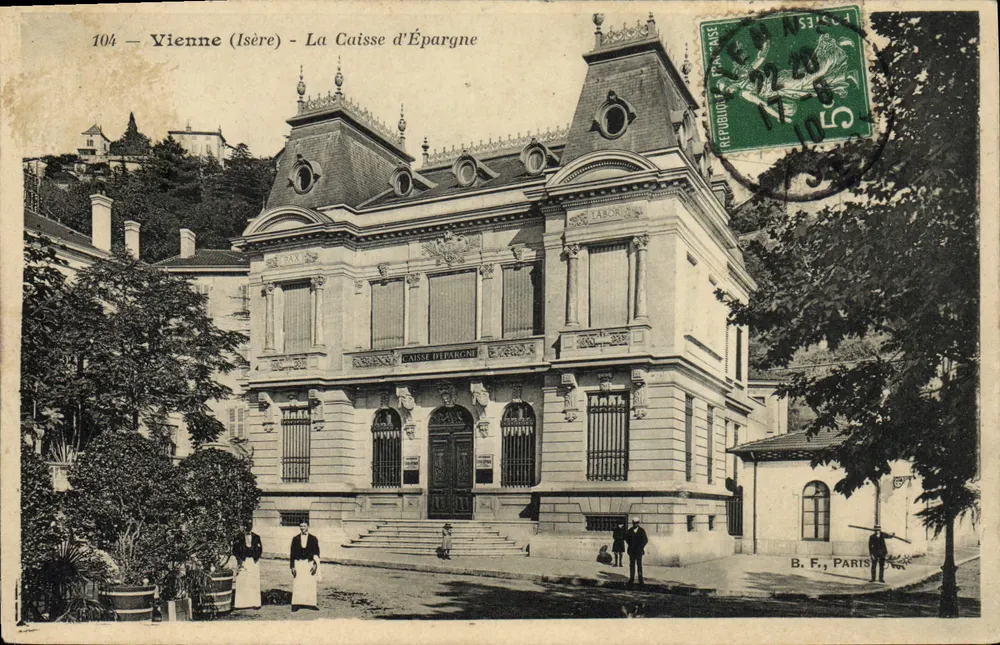 Viena (Isère) - A Caixa de Poupança — B. F., Paris - Frente