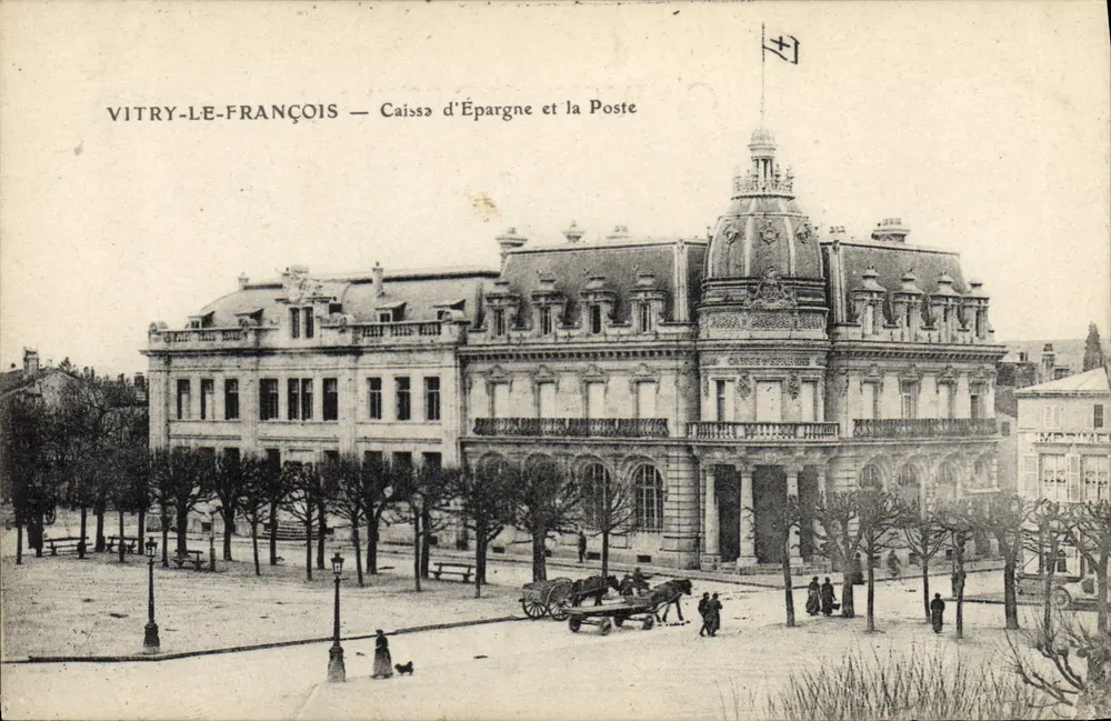 Vitry-le-François — Sparkasse und Post — Verlag J. & H. Dally, Paris - Vorderseite