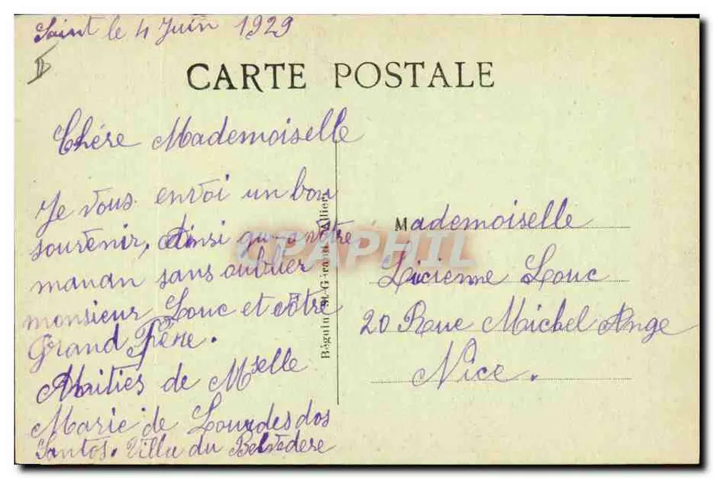 L'AUVERGNE PITTORESQUE — 167 — Editor Idéal - Verso