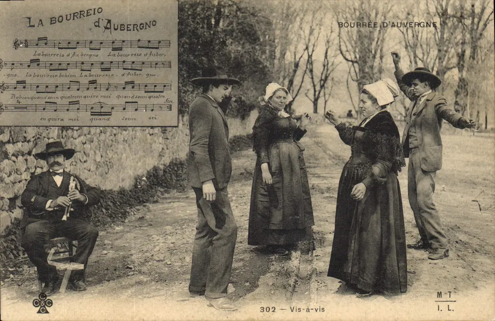 Bourrée d'Auvergne — cena de dança e música — MT I.L. n°302 - Frente