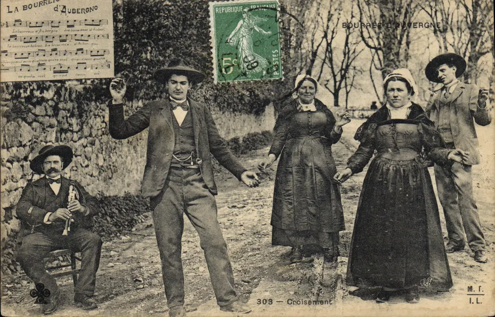 Bourrée d'Aubergono — Dança folclórica na Auvergne — M. G. I. L. n°303 - Frente