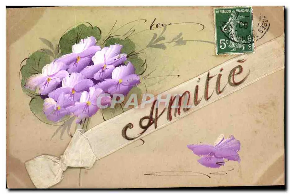 Arranjo de violetas — Amizade — Editor não visível - Frente