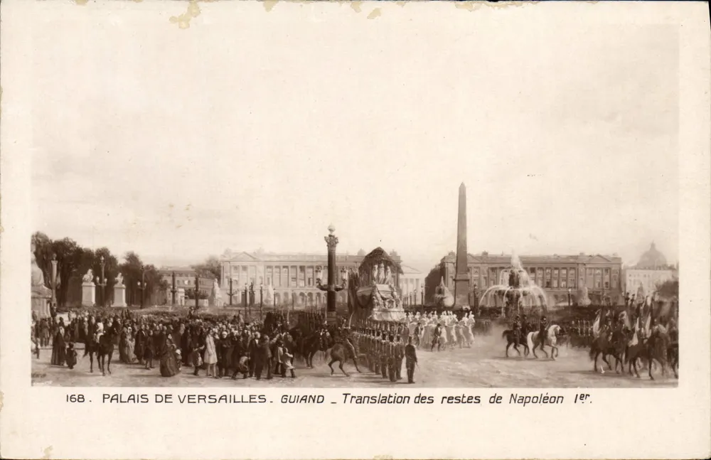 Palast von Versailles — Übersiedlung der Überreste Napoleons I. — Guinand, Nummer 168 - Vorderseite