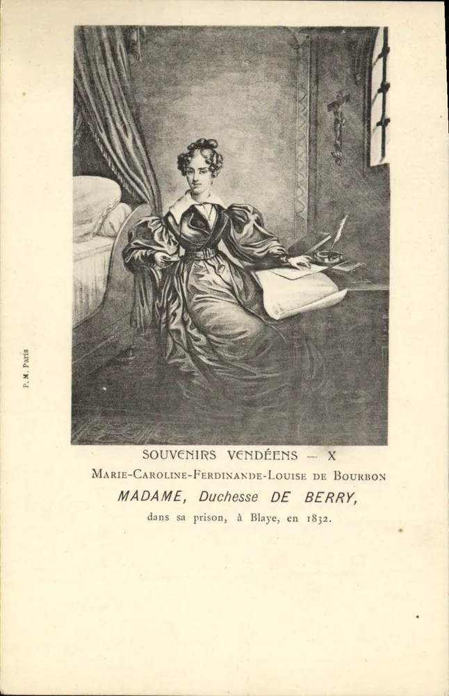 Madame Duchesse de Berry — inhaftiert in Blaye im Jahr 1832 — P.M. Paris, Serie X - Vorderseite