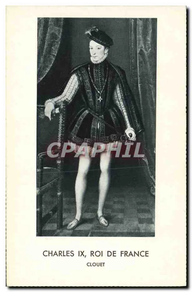 Charles IX, König von Frankreich — Portrait von Clouet — Verlag Innothéra - Vorderseite