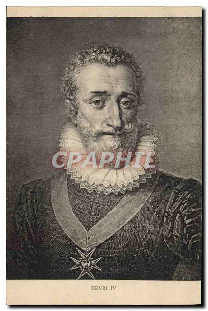 Henri IV — gravuriertes Porträt — Verleger nicht sichtbar - Vorderseite