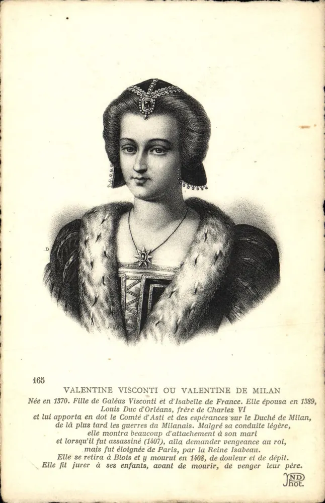 Valentine Visconti oder Valentine von Mailand — Portrait — ND Phot. n° 165 - Vorderseite