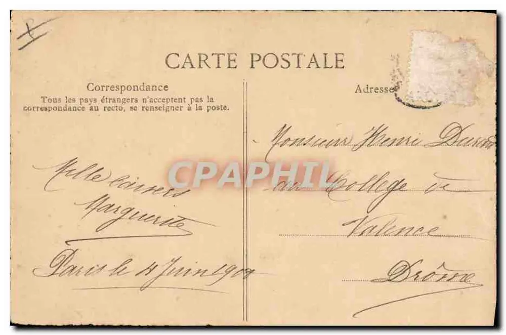 Handschriftlicher Brief von Carnot — in den Nationalarchiven von Paris aufbewahrt — Verlag E.P.D. n°21 - Rückseite