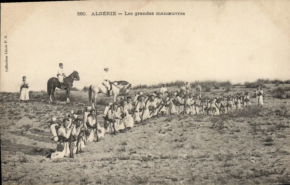 Algerien — Die großen Manöver — Collection Idéale P. S. n° 580 - Vorderseite