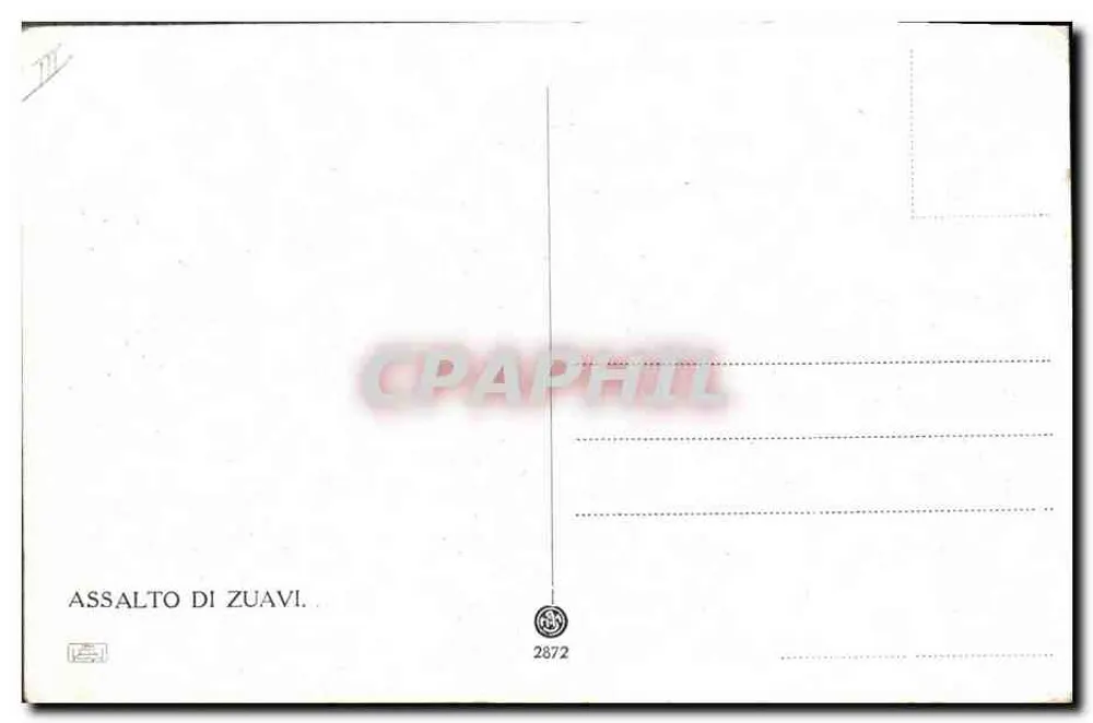 Angriff der Zouaves — Schlachtenszene — 2872 - Rückseite