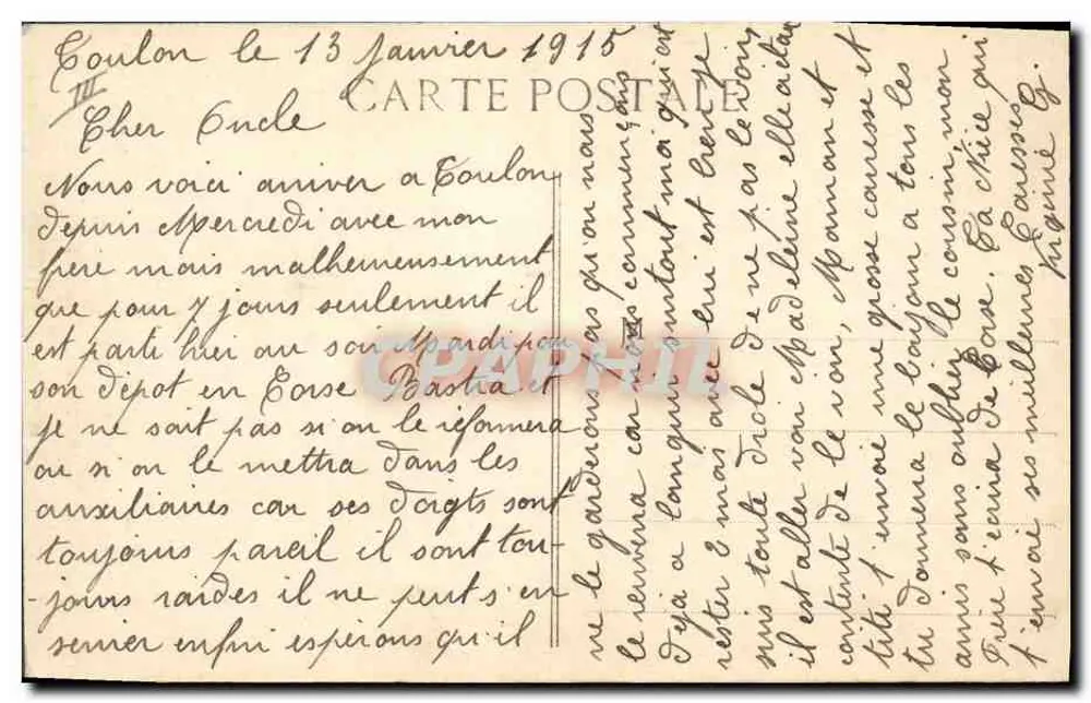 Paar in spanisch inspiriertem Kleid — Nachahmung verboten — O.A. 38, Rue d'Aubagne - Marseille - Rückseite