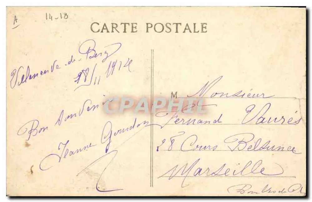 Compiegne — Eine Zouaves-Abteilung bereitet ihr Essen zu — Edition S.M.P., Rue Fanachière, Marseille - Rückseite