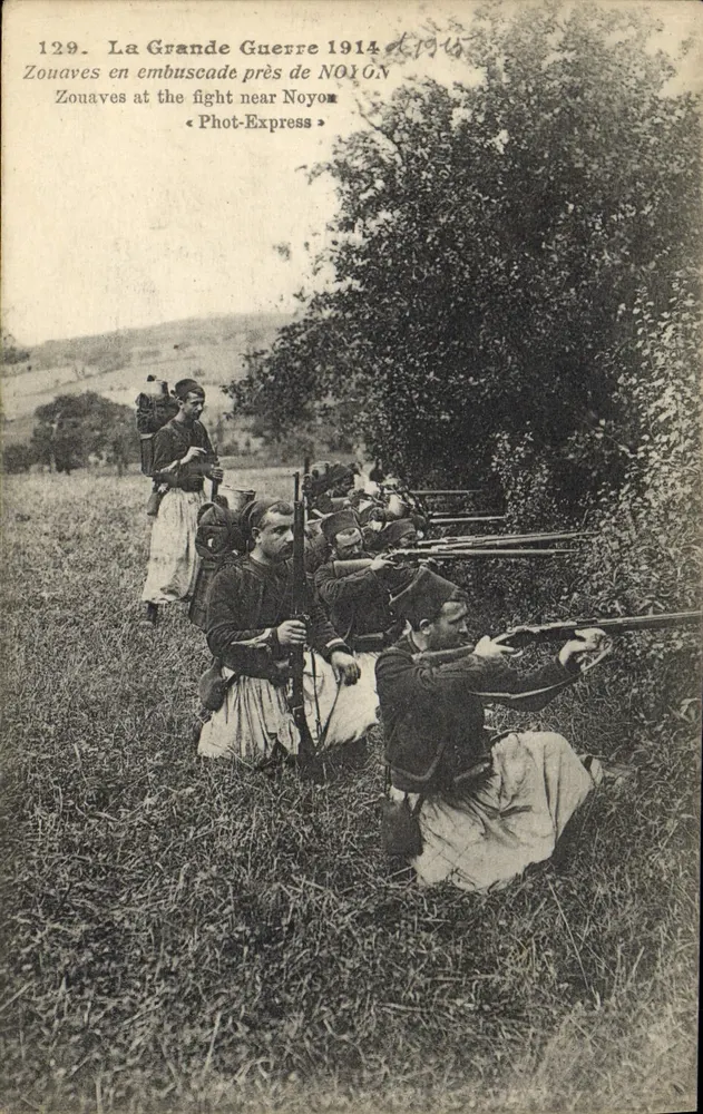 Zouaves in der Schusslinie nahe NOYON — Der Große Krieg 1914 — Phot-Express - Vorderseite