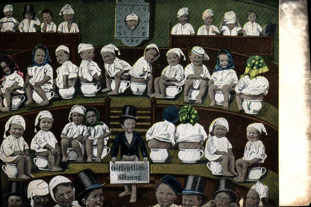 Sessão pública — crianças em traje de banho — editor desconhecido, série 152 - Frente