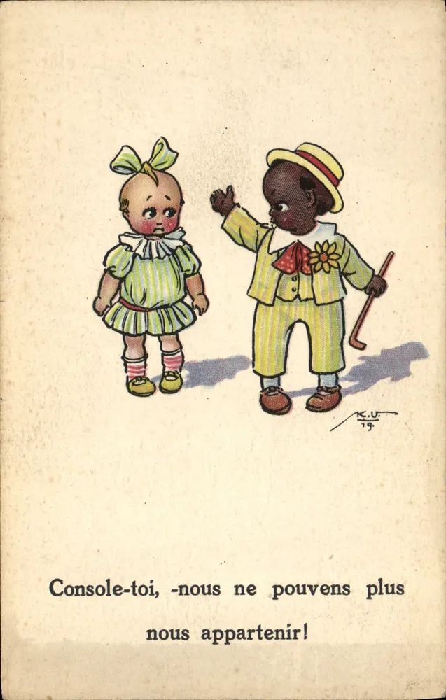 Dois crianças negras — ilustração humorística — K.U. 19 - Frente