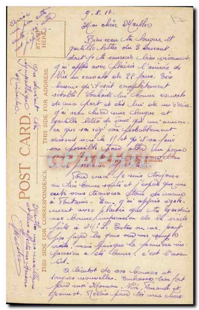 Petite fille et petit nègre — scène humoristique — éditeur Right, n° 2654 - Verso
