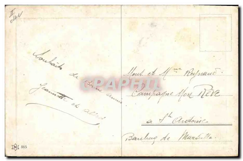 Bambina nera con cane — Jeannette in visita — editore Jeannette, n° 865 - Verso