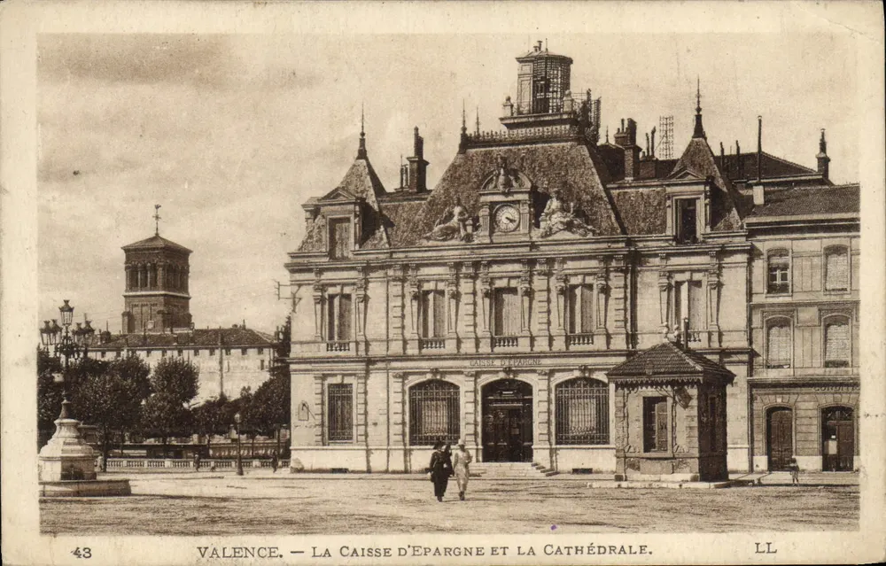 Valence — Die Sparkasse und die Kathedrale — LL, n°43 - Vorderseite