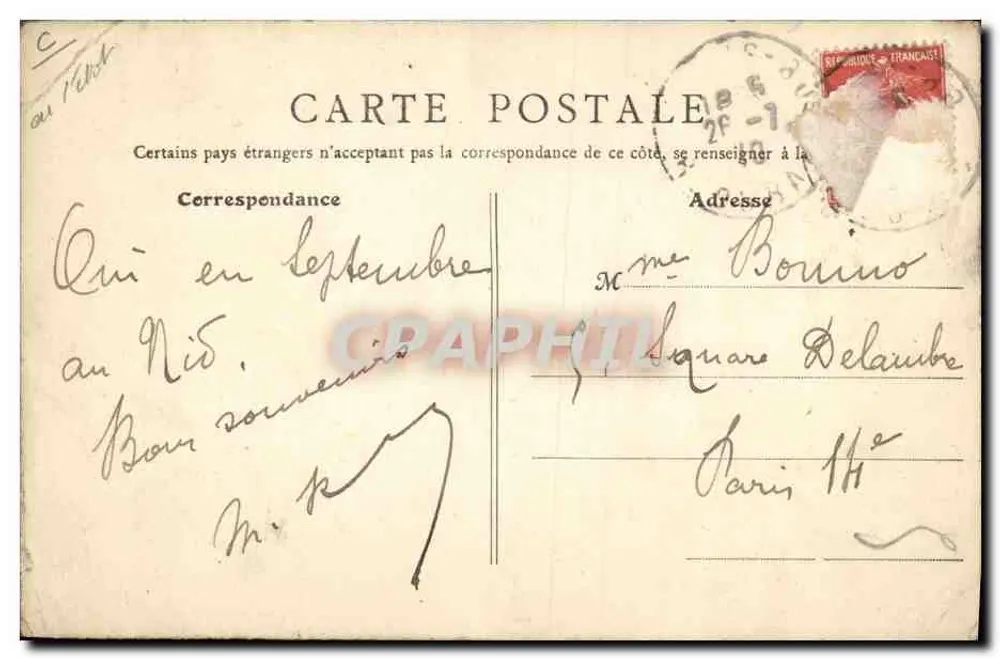 Association des Dames Employées de la Caisse Nationale d'Épargne — R.S. - Rückseite