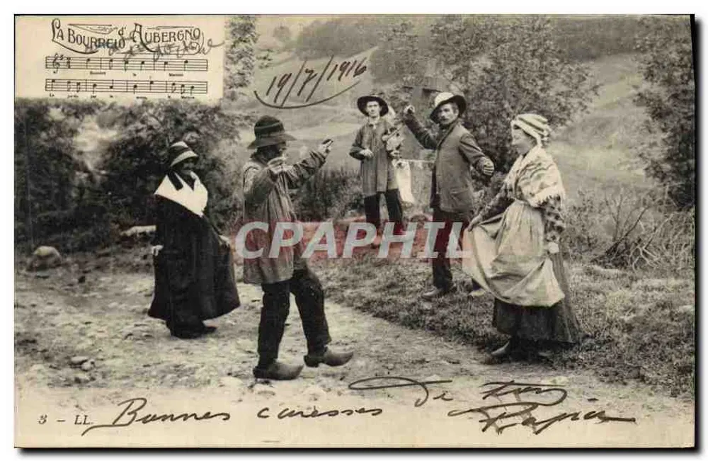 Bannes d'Anjou — Tańczenie folklorystyczne — Wydawca nieznany, n° 3 - LL - Awers