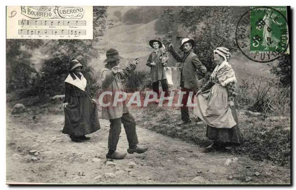 La Bourreio d'Aubergno — scena wiejska — wydawca LL, nr 2 - Awers